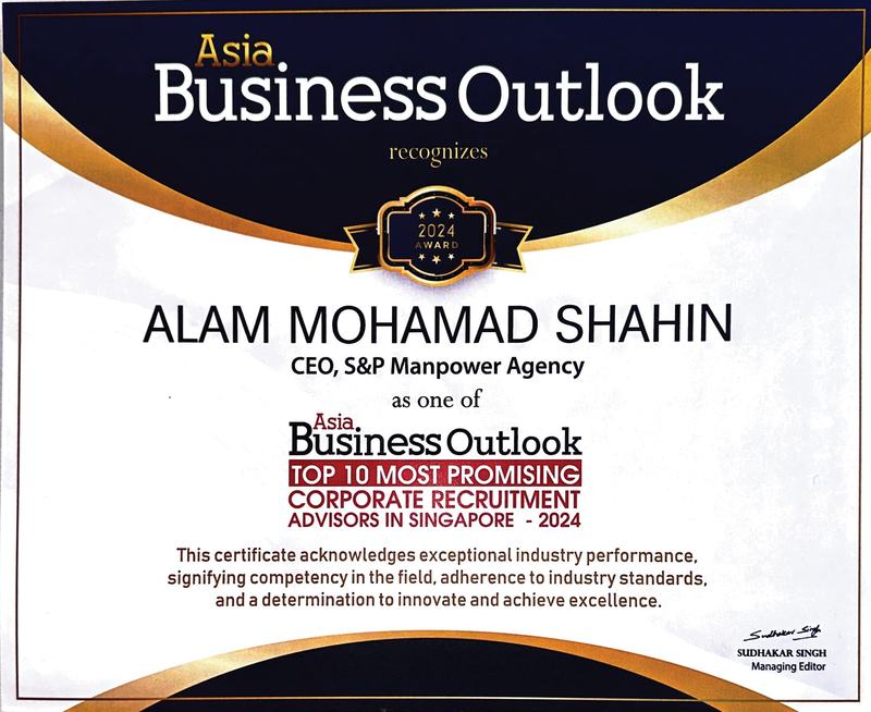 Asia Business Outlook recognition