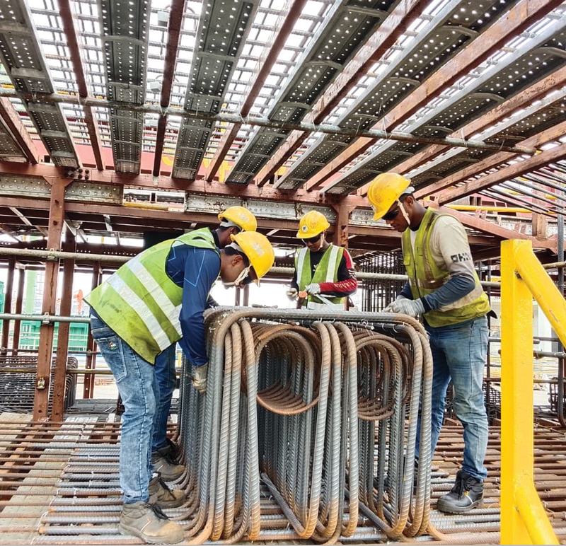 Rebar crew at work