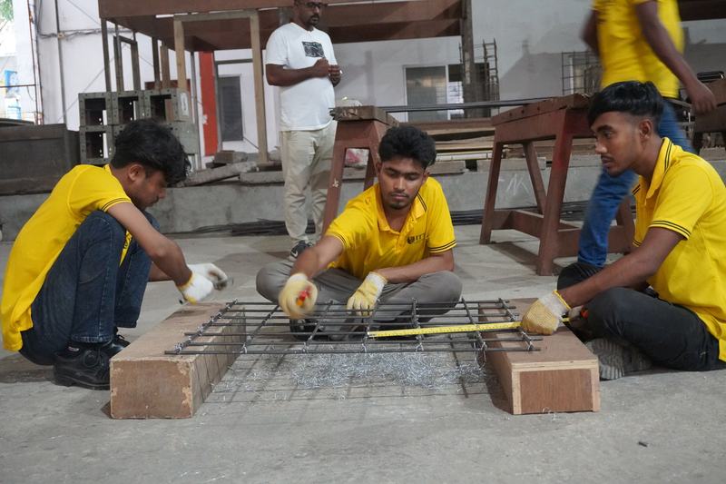 Rebar binding practice at ITT