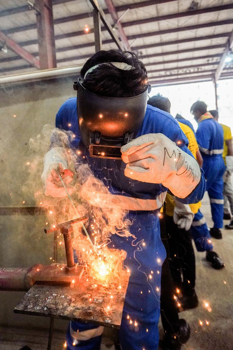 ITT welding trainee